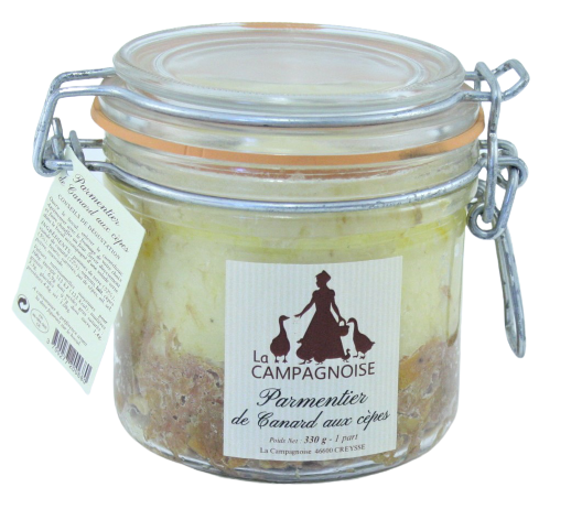 Bocal_Parmentier_de_canard_aux_Cèpes_330g_La_Campagnoise_Producteur_de_Foie_Gras_Sud_-_Ouest_Creysse_Rocamadour