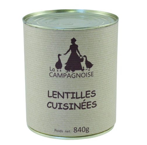 Boite_Lentilles_cuisinés_840g_La_Campagnoise_Producteur_de_Foie_Gras_Sud_-_Ouest_Creysse_Rocamadour-