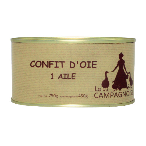 Boite_Confit_d_Oie_1_aile_750g-La_Campagnoise-Producteur_Foie_Gras_Sud-Ouest_Creysse_Rocamadour