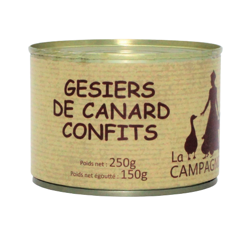 Boite_Gésiers_de_Canard_Confits_250g-La_Campagnoise-Producteur_Foie_Gras_Sud-Ouest_Creysse_Rocamadour