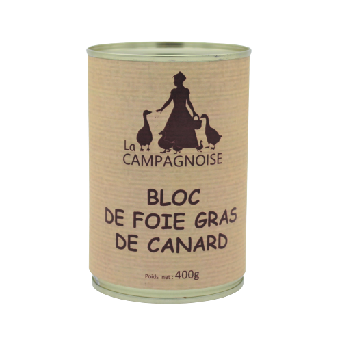 Boite_Bloc_de_Foie_Gras_de_Canard_400g_La Campagnoise_Producteur de Foie Gras Sud - Ouest Creysse Rocamadour